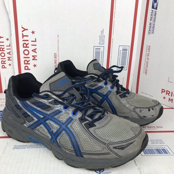 Asics Mens Venture 6 Blue Shoes T7G1N Size 8 - Picture 1 of 8